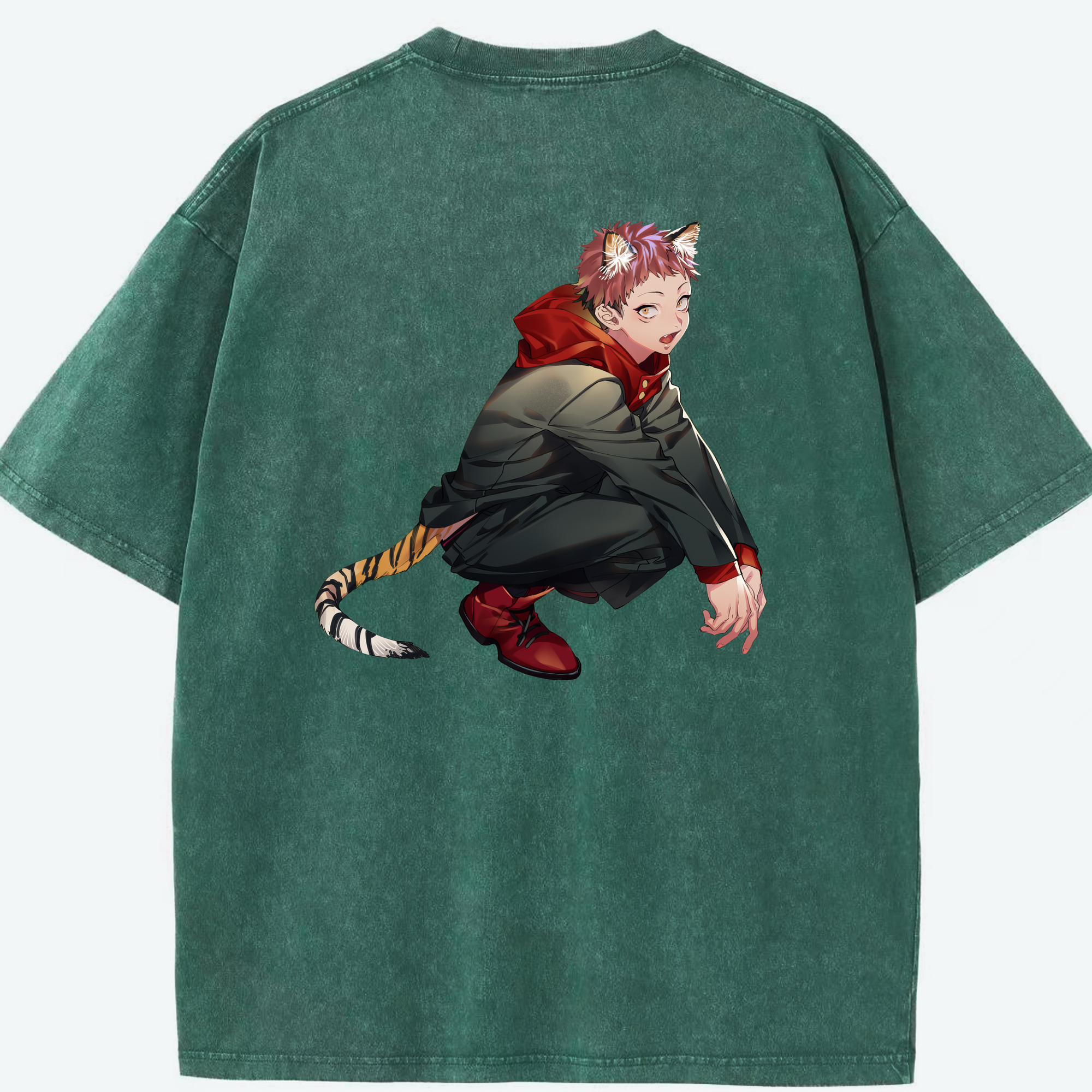 （画像用） 呪術廻戦 Jujutsu Kaisen 綿100% ヴィンテージ風 半袖Tシャツ（背面プリント）
